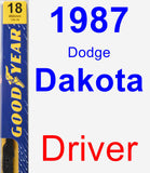 Driver Wiper Blade for 1987 Dodge Dakota - Premium