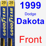 Front Wiper Blade Pack for 1999 Dodge Dakota - Premium