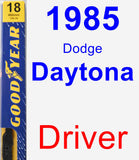 Driver Wiper Blade for 1985 Dodge Daytona - Premium