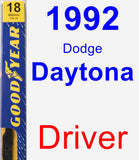 Driver Wiper Blade for 1992 Dodge Daytona - Premium