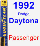 Passenger Wiper Blade for 1992 Dodge Daytona - Premium