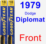 Front Wiper Blade Pack for 1979 Dodge Diplomat - Premium