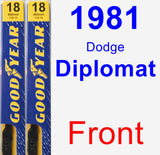 Front Wiper Blade Pack for 1981 Dodge Diplomat - Premium