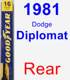 Rear Wiper Blade for 1981 Dodge Diplomat - Premium