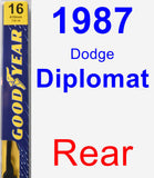 Rear Wiper Blade for 1987 Dodge Diplomat - Premium