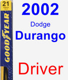 Driver Wiper Blade for 2002 Dodge Durango - Premium