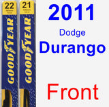 Front Wiper Blade Pack for 2011 Dodge Durango - Premium