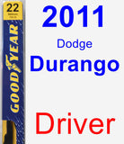 Driver Wiper Blade for 2011 Dodge Durango - Premium