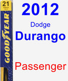 Passenger Wiper Blade for 2012 Dodge Durango - Premium