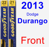 Front Wiper Blade Pack for 2013 Dodge Durango - Premium