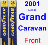 Front Wiper Blade Pack for 2001 Dodge Grand Caravan - Premium