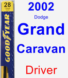 Driver Wiper Blade for 2002 Dodge Grand Caravan - Premium
