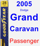 Passenger Wiper Blade for 2005 Dodge Grand Caravan - Premium