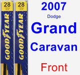 Front Wiper Blade Pack for 2007 Dodge Grand Caravan - Premium