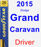 Driver Wiper Blade for 2015 Dodge Grand Caravan - Premium