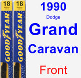 Front Wiper Blade Pack for 1990 Dodge Grand Caravan - Premium