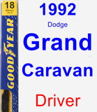 Driver Wiper Blade for 1992 Dodge Grand Caravan - Premium