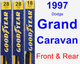 Front & Rear Wiper Blade Pack for 1997 Dodge Grand Caravan - Premium