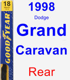 Rear Wiper Blade for 1998 Dodge Grand Caravan - Premium