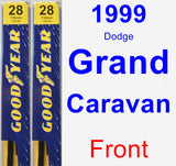 Front Wiper Blade Pack for 1999 Dodge Grand Caravan - Premium