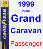 Passenger Wiper Blade for 1999 Dodge Grand Caravan - Premium