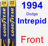 Front Wiper Blade Pack for 1994 Dodge Intrepid - Premium