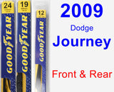 Front & Rear Wiper Blade Pack for 2009 Dodge Journey - Premium