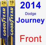 Front Wiper Blade Pack for 2014 Dodge Journey - Premium