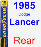 Rear Wiper Blade for 1985 Dodge Lancer - Premium