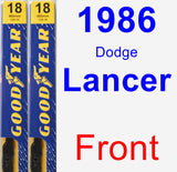 Front Wiper Blade Pack for 1986 Dodge Lancer - Premium