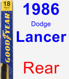 Rear Wiper Blade for 1986 Dodge Lancer - Premium