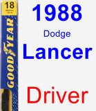 Driver Wiper Blade for 1988 Dodge Lancer - Premium