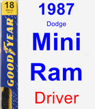 Driver Wiper Blade for 1987 Dodge Mini Ram - Premium