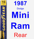 Rear Wiper Blade for 1987 Dodge Mini Ram - Premium