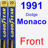 Front Wiper Blade Pack for 1991 Dodge Monaco - Premium