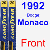 Front Wiper Blade Pack for 1992 Dodge Monaco - Premium