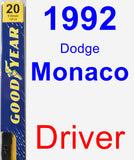 Driver Wiper Blade for 1992 Dodge Monaco - Premium