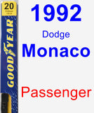 Passenger Wiper Blade for 1992 Dodge Monaco - Premium