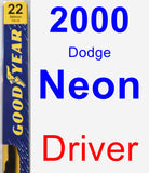 Driver Wiper Blade for 2000 Dodge Neon - Premium