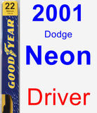 Driver Wiper Blade for 2001 Dodge Neon - Premium