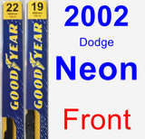 Front Wiper Blade Pack for 2002 Dodge Neon - Premium