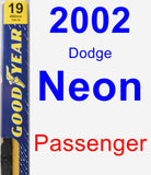 Passenger Wiper Blade for 2002 Dodge Neon - Premium