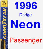 Passenger Wiper Blade for 1996 Dodge Neon - Premium