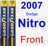 Front Wiper Blade Pack for 2007 Dodge Nitro - Premium