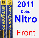 Front Wiper Blade Pack for 2011 Dodge Nitro - Premium