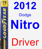 Driver Wiper Blade for 2012 Dodge Nitro - Premium