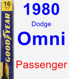 Passenger Wiper Blade for 1980 Dodge Omni - Premium