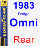 Rear Wiper Blade for 1983 Dodge Omni - Premium