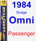 Passenger Wiper Blade for 1984 Dodge Omni - Premium