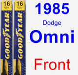 Front Wiper Blade Pack for 1985 Dodge Omni - Premium